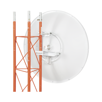 Antena direccional de 3ft, 4.9 a 6.5 GHz, Ganancia 34 dBi, Conectores N-hembra, Polarización doble, incluye montaje para torre o mástil Antena direccional de 3ft, 4.9 a 6.5 GHz, Ganancia 34 dBi, Conectores N-hembra, Polarización doble, incluye montaje para torre o mástil