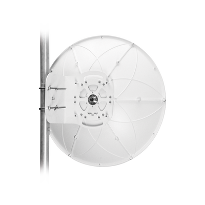 Antena direccional para B11, Doble polaridad, 10 a 11.7 GHz, 2 ft, Alta ganancia en 34 dBi, Montaje incluido