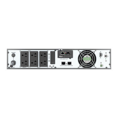 UPS SmartZone de 2000 VA/2000 W, Online Doble Conversión, Entrada 120 Vca NEMA 5-20P, Onda Senoidal Pura, 2 UR, Con 6 Tomas NEMA 5-20R, Incluye Tarjeta de Red y Kit de Rieles