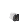 Jack UltraMAX Cat6A, UTP, Montaje híbrido en Placa de Pared (Plano y Angulado), Color Negro, Punch Down