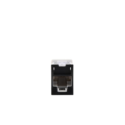 Jack UltraMAX Cat6A, UTP, Montaje híbrido en Placa de Pared (Plano y Angulado), Color Negro, Punch Down