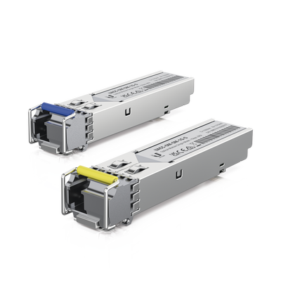 UFiber Módulo SFP, transceptor MiniGibic MonoModo 1.25 Gbps, distancia 3km, Simplex, un conector LC, incluye 2 tranceptores