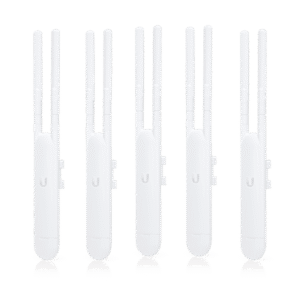 Paquete de 5 Access Point UniFi doble banda para exterior, antenas desmontables 360° , 802.11ac MIMO 2X2, hasta 100 usuarios por equipo. 802.3af, Sin PoE´s