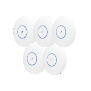 Paquete de 5 Access Point UniFi doble banda 802.11ac MIMO 3X3 para interior, PoE af/at, soporta 250 clientes, Hasta 1.3 Gbps