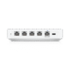 UniFi Cloud Gateway, Router multiWAN para balanceo/failover / Integra UniFi Network para administrar hasta 30 dispositivos UniFi, (1) puerto WAN 1/2.5 GbE y (4) puertos LAN GbE