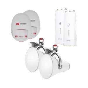 Enlace completo para Backhaul en 5 GHz hasta 1 Gbps con radios AF5XHD de Ubiquiti y Ultra Horn, ultra rechazo al ruido para enlaces largos, sin perdidas