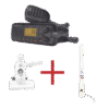 Kit de radio UM385BK | mas antena marina de fibra de vidrio TX-5206-SYS y soporte para antena 4186