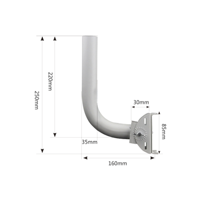 Montaje universal flexible para instalación en poste o pared, compatible con equipos Ubiquiti, Mimosa, Cambium y Altai