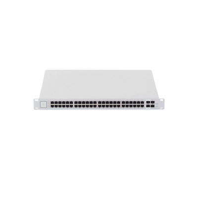 UniFi Switch PoE+/ Pasivo 24V, Administrable de 48 puertos 10/100/1000 Mbps, 2 puertos SFP Gigabit , 2 puertos SFP+ 10 G, 500W