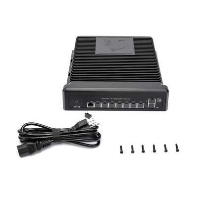 Switch industrial UniFi PoE de 10 puertos Gigabit (8 x 802.3bt y 2 x Ethernet) para temperaturas extremas Switch industrial UniFi PoE de 10 puertos Gigabit (8 x 802.3bt y 2 x Ethernet) para temperaturas extremas