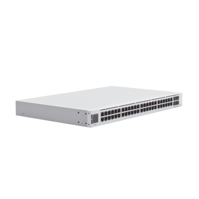 UniFi Switch USW-Pro-48, Capa 3 de 48 puertos Gigabit RJ-45 + 4 puertos 1/10G SFP+, pantalla informativa