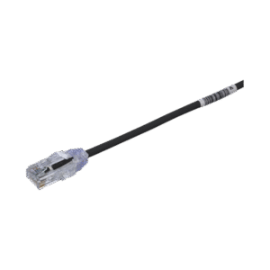 Cable de Parcheo TX6, UTP Cat6, Diámetro Reducido (28AWG), Color Negro, 1ft