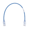 Cable de Parcheo TX6, UTP Cat6, Diámetro Reducido (28AWG), Color Azul, 1ft
