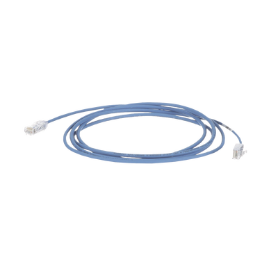 Cable de Parcheo TX6, UTP Cat6, Diámetro Reducido (28AWG), Color Azul, 43ft