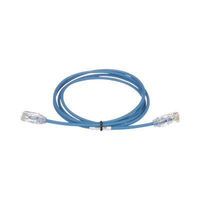 Cable de Parcheo TX6, UTP Cat6, Diámetro Reducido (28AWG), Color Azul, 4ft