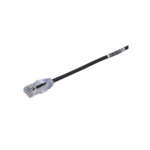 Cable de Parcheo TX6, UTP Cat6, Diámetro Reducido (28AWG), Color Negro, 6in (15.2 cm)