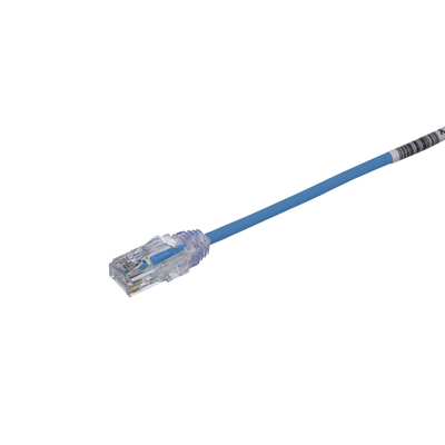 Cable de Parcheo TX6, UTP Cat6, Diámetro Reducido (28AWG), Color Azul, 6in (15.2 cm)