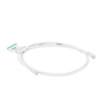 Cable de Parcheo TX6, UTP Cat6, Diámetro Reducido (28AWG), Color Blanco Mate, 7ft Cable de Parcheo TX6, UTP Cat6, Diámetro Reducido (28AWG), Color Blanco Mate, 7ft