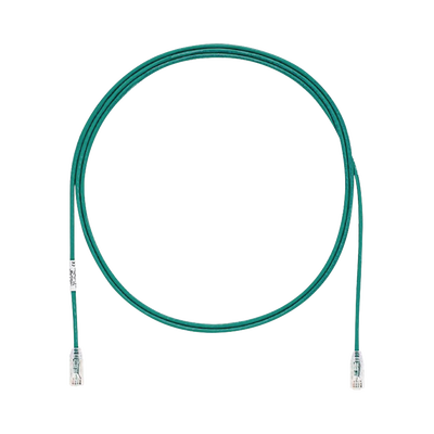 Cable de Parcheo TX6, UTP Cat6, Diámetro Reducido (28AWG), Color Verde, 7ft