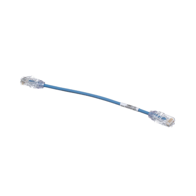 Cable de Parcheo TX6, UTP Cat6, Diámetro Reducido (28AWG), Color Azul, 8in (20.2cm)
