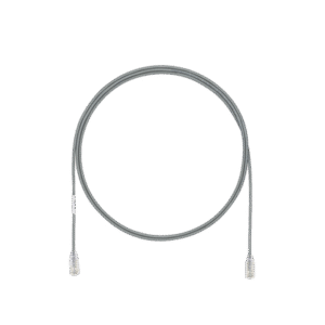 Cable de Parcheo UTP Cat6A, CM/LSZH, Diámetro Reducido (28AWG), Color Gris, 15ft