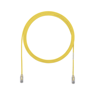 Cable de Parcheo UTP Cat6A, CM/LSZH, Diámetro Reducido (28AWG), Color Amarillo, 17ft