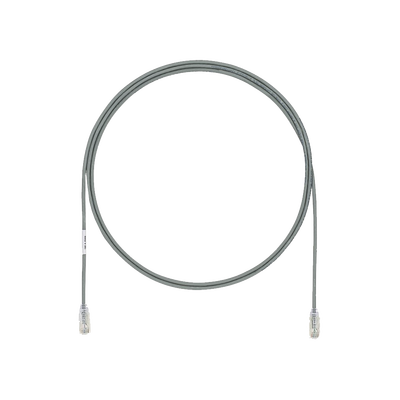 Cable de Parcheo UTP Cat6A, CM/LSZH, Diámetro Reducido (28AWG), Color Gris, 1 ft