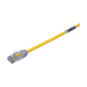 Cable de Parcheo UTP Cat6A, CM/LSZH, Diámetro Reducido (28AWG), Color Amarillo, 1ft Cable de Parcheo UTP Cat6A, CM/LSZH, Diámetro Reducido (28AWG), Color Amarillo, 1ft