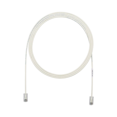 Cable de Parcheo UTP Cat6A, CM/LSZH, Diámetro Reducido (28AWG), Color Blanco Mate, 4ft Cable de Parcheo UTP Cat6A, CM/LSZH, Diámetro Reducido (28AWG), Color Blanco Mate, 4ft