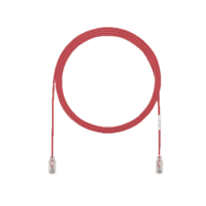 Cable de Parcheo UTP Cat6A, CM/LSZH, Diámetro Reducido (28AWG), Color Rojo, 50ft