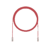 Cable de Parcheo UTP Cat6A, CM/LSZH, Diámetro Reducido (28AWG), Color Rojo, 5ft
