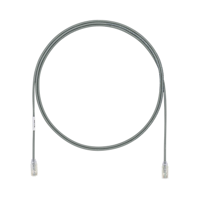 Cable de Parcheo UTP Cat6A, CM/LSZH, Diámetro Reducido (28AWG), Color Gris, 8ft