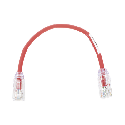 Cable de Parcheo UTP, Cat6A, Diámetro Reducido (28 AWG), CM/LSZH, Color Rojo, 8in (20.3cm) Cable de Parcheo UTP, Cat6A, Diámetro Reducido (28 AWG), CM/LSZH, Color Rojo, 8in (20.3cm)