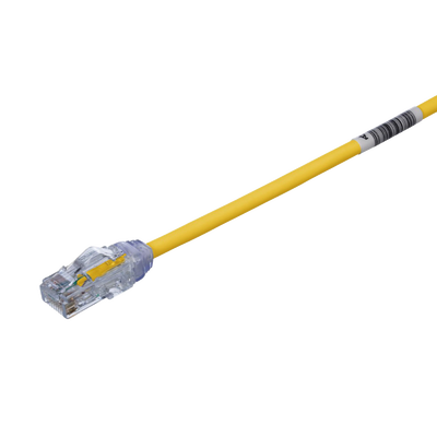 Cable de Parcheo UTP, Cat6A, Diámetro Reducido (28 AWG), CM/LSZH, Color Amarillo, 8in (20.3cm) Cable de Parcheo UTP, Cat6A, Diámetro Reducido (28 AWG), CM/LSZH, Color Amarillo, 8in (20.3cm)