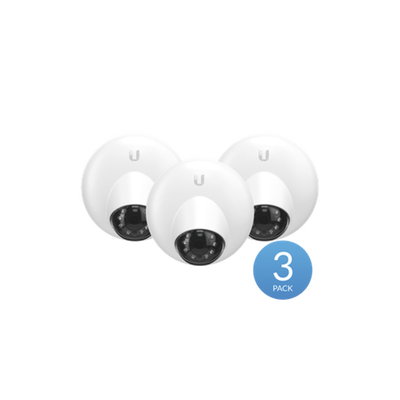 Kit de 3 Camaras Domo IP UniFi resolución 1080p para interior, 802.3af, micrófono integrado, vista nocturna, visualizador desde la nube. Kit de 3 Camaras Domo IP UniFi resolución 1080p para interior, 802.3af, micrófono integrado, vista nocturna, visualizador desde la nube.