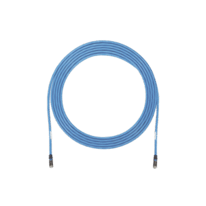 Cable de Zona U/UTP Cat6A, Con Plug Modular en Cada Extremo, Conductor 23 AWG Sólido, CMP (Plenum), 100 ft, Color Azul