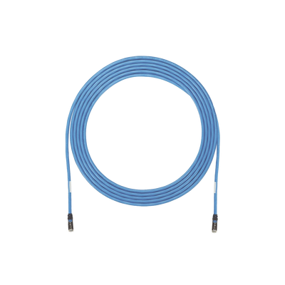 Cable de Zona U/UTP Cat6A, Con Plug Modular en Cada Extremo, Conductor 23 AWG Sólido, CMP (Plenum), 100 ft, Color Azul