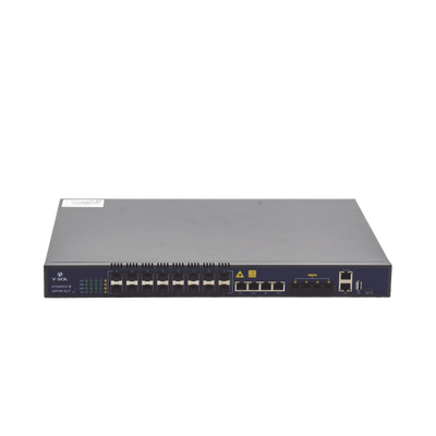 OLT de 16 puertos GPON con 8 puertos Uplink (4 puertos Gigabit Ethernet + 4 puertos SFP / puertos SFP+) hasta 2,048 ONUs OLT de 16 puertos GPON con 8 puertos Uplink (4 puertos Gigabit Ethernet + 4 puertos SFP / puertos SFP+) hasta 2,048 ONUs