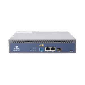 OLT de 1 puerto GPON SC/UPC + 3 puertos Uplink (2 puertos Gigabit Ethernet + 1 puerto SFP/SFP+), Fuente de alimentación redundante AC/DC , hasta 128 ONUS
