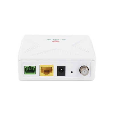 ONU Dual GPON/EPON con 1 Puerto SC/APC + 1 puerto LAN Gigabit + 1 puerto CATV