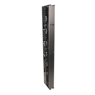 Organizador RouteIT Vertical Sencillo de 45UR, Fabricado en Acero Laminado en Frío 16AWG, 6in (152mm) de Ancho