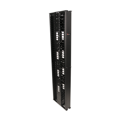 Organizador RouteIT Vertical Doble de 45UR, Fabricado en Acero Laminado en Frío 16AWG, 6in (152mm) de Ancho