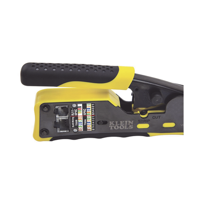 Ponchadora/Pelacables/Cortacables con Matraca para Conectores Pass-Thru RJ45 y Conectores Estándar RJ11/RJ12. Ponchadora/Pelacables/Cortacables con Matraca para Conectores Pass-Thru RJ45 y Conectores Estándar RJ11/RJ12.