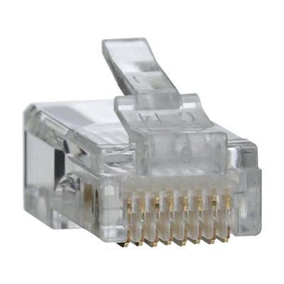 Conectores modulares de datos RJ45/CAT5e, paquete de 100 unidades. Conectores modulares de datos RJ45/CAT5e, paquete de 100 unidades.