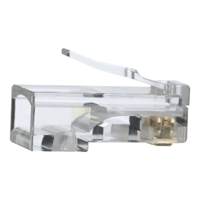 Conectores modulares de datos RJ45/CAT5e, paquete de 100 unidades. Conectores modulares de datos RJ45/CAT5e, paquete de 100 unidades.