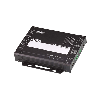 Extensor de Video HDMI | Fibra Óptica SM | Resolución 4K | 10Km | Audio Estéreo, Infrarrojo, RS232 | USB 2.0