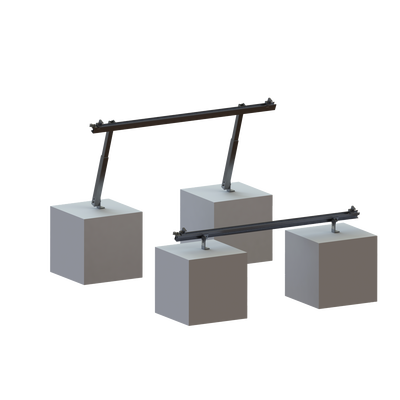 Montaje para Panel Solar, Riel "8" de 1400mm para Módulos con Espesor de 35mm, Velocidad de Viento Máx. 136km/h (20° a 45°) Montaje para Panel Solar, Riel "8" de 1400mm para Módulos con Espesor de 35mm, Velocidad de Viento Máx. 136km/h (20° a 45°)