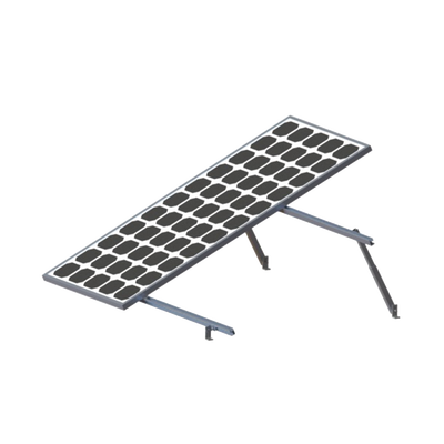 Montaje para 2 Paneles Solares, Riel "8" de 2700mm para Módulos con Espesor de 35mm, Velocidad de Viento Máx. 136km/h Montaje para 2 Paneles Solares, Riel "8" de 2700mm para Módulos con Espesor de 35mm, Velocidad de Viento Máx. 136km/h