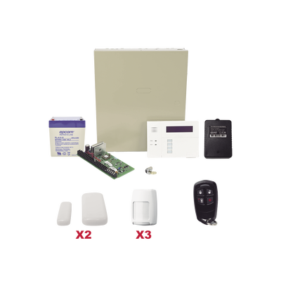 Kit inalámbrico de panel VISTA48 con teclado 6160RF receptor inalámbrico, 2 contactos 5800MINI, 3 PIR 5800PIR, 1 Control remoto 58344, Bateria y transformador Kit inalámbrico de panel VISTA48 con teclado 6160RF receptor inalámbrico, 2 contactos 5800MINI, 3 PIR 5800PIR, 1 Control remoto 58344, Bateria y transformador