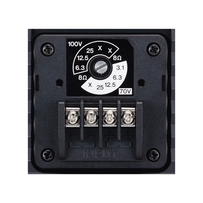 Altavoz de Montaje en Pared | 2 vias | Woofer 4" | Tweeter 1" | IPX3 | 8 ohms | 70/100V | Color Negro | Par